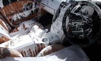 Totalna šteta za Maserati Quattroporte zbog prolivanja boje